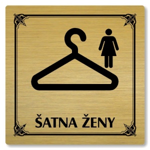 Šatna ženy, 100x100mm, zlatá, Nebraska